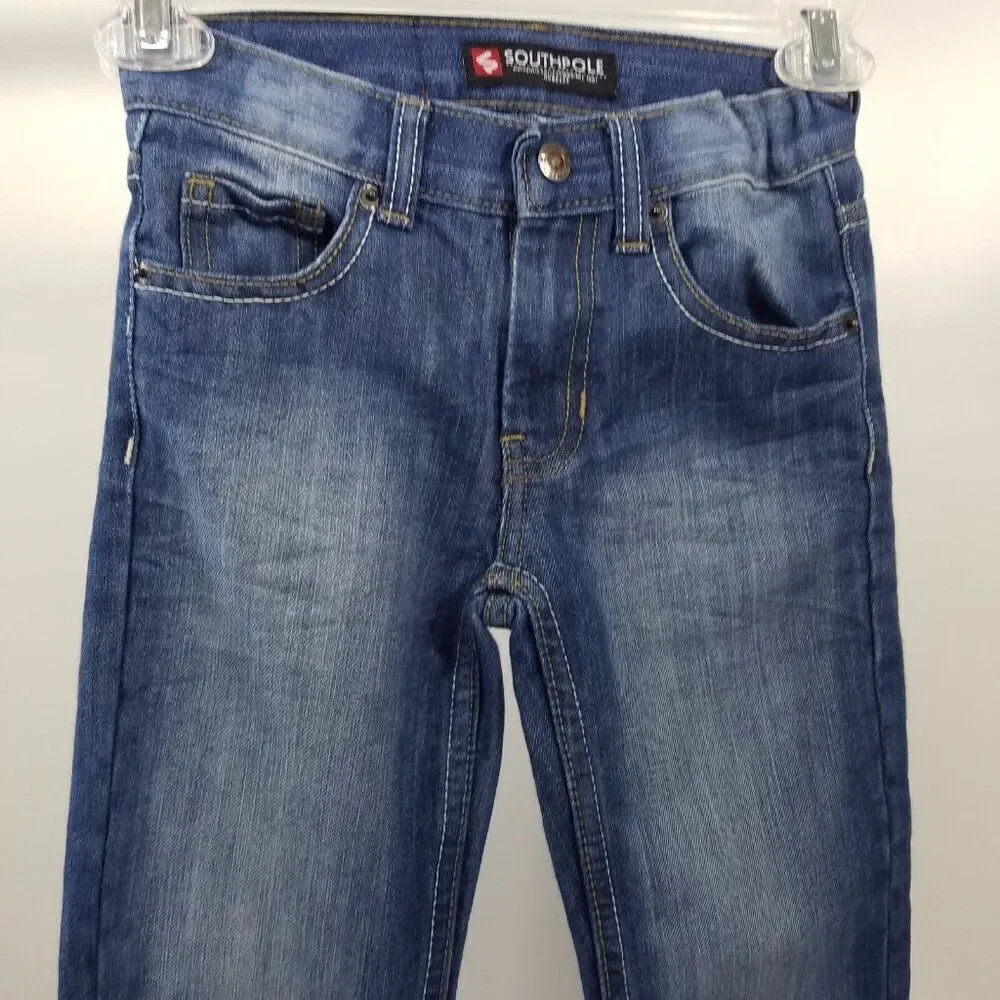 Southpole Jeans Boys Blue Adjustable Waist Size 5 South Pole